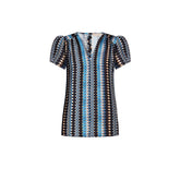 Rinascimento Turquoise Polyester Blouse -   -  Rinascimento.